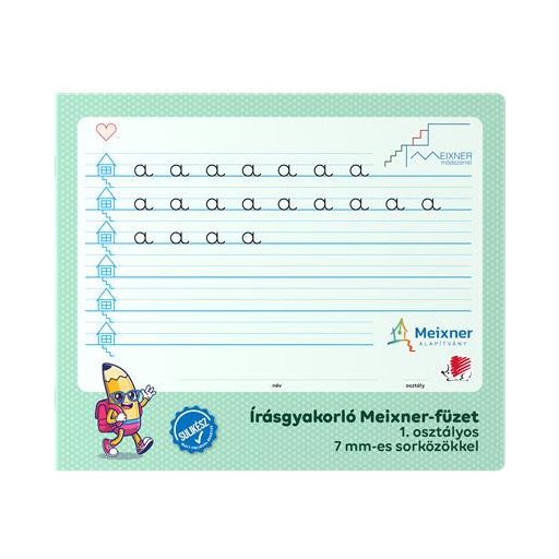 Füzet, tűzött, 235x280 mm, álló, 32 lap, 1. osztály, ICO "Süni Meixner"