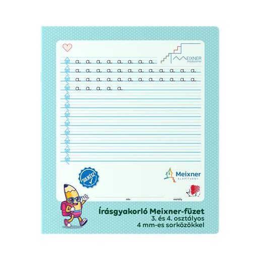 Füzet, tűzött, 280x240 mm, fekvő, 32 lap, 3. és 4. osztály, ICO "Süni Meixner"