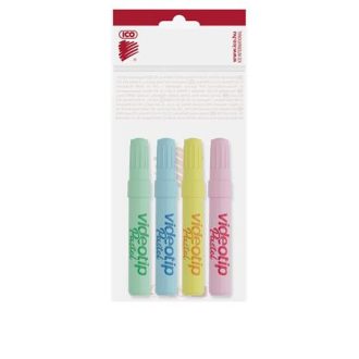   Szövegkiemelő készlet, 1-4 mm, ICO "Videotip", 4 különböző pasztell szín