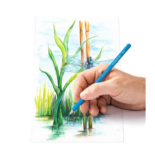 Akvarell ceruza készlet, hatszögletű, STAEDTLER® "146 10C", 12 különböző szín