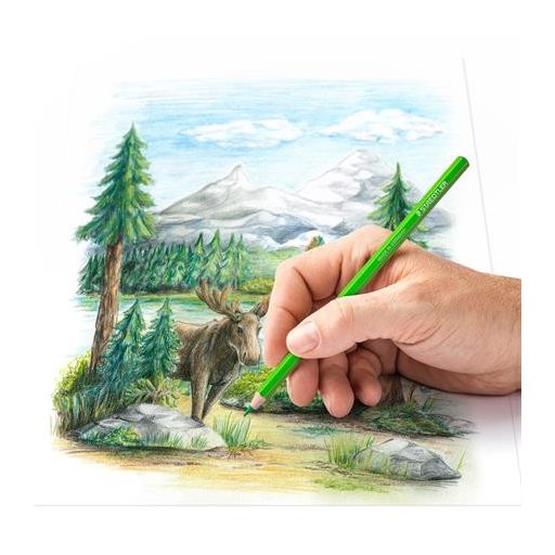 Színes ceruza készlet, hatszögletű, STAEDTLER "146 C", 72 különböző szín