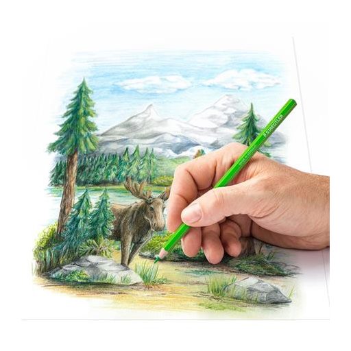 Színes ceruza készlet, hatszögletű, STAEDTLER® "metallic 146M", 12 különböző metál szín