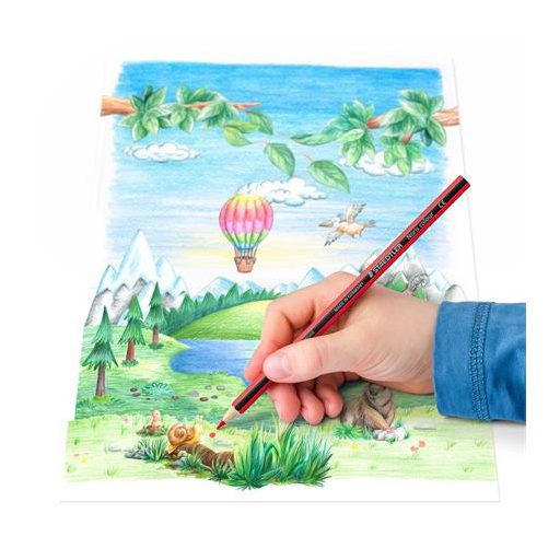 Színes ceruza készlet, hatszögletű, STAEDTLER "Noris Colour 185", 24 különböző szín