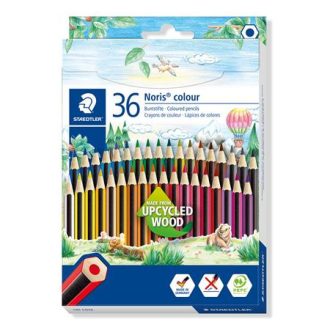   Színes ceruza készlet, hatszögletű, STAEDTLER "Noris Colour 185", 36 különböző szín