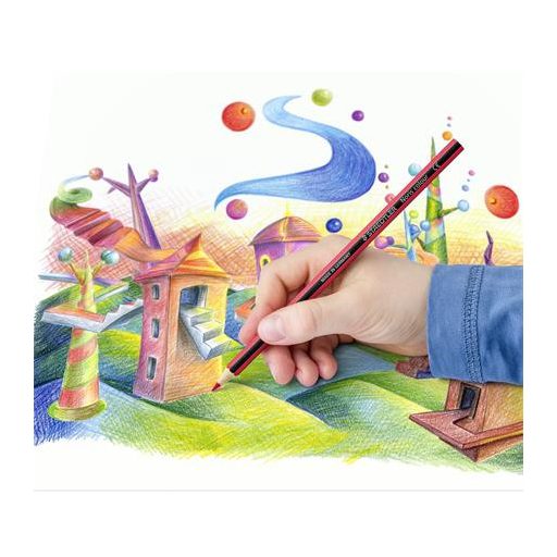 Színes ceruza készlet, hatszögletű, STAEDTLER "Noris Colour 185", 36 különböző szín