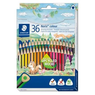   Színes ceruza készlet, háromszögletű, STAEDTLER "Noris Colour 187", 36 különböző szín