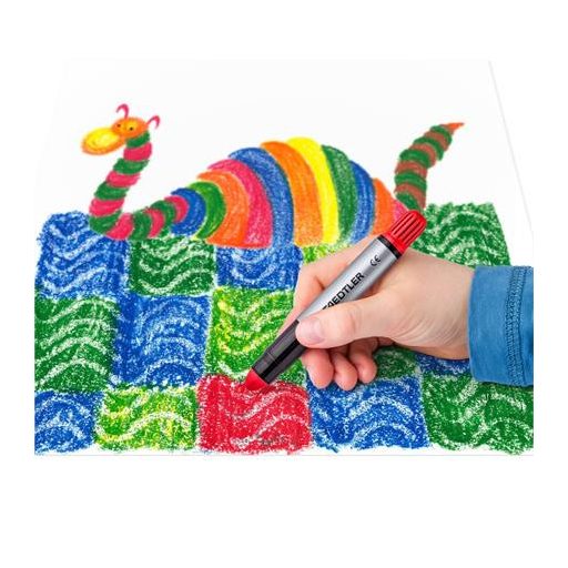 Zsírkréta, zselés, STAEDTLER "Noris 2390", 6 különböző szín