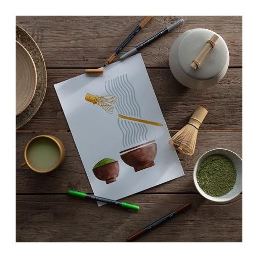 Ecsetirón készlet, 0,5-0,8/1,0-6,0 mm, kétvégű, STAEDTLER "3001", 36 szín