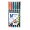 Alkoholos marker készlet, OHP, 0,4 mm, STAEDTLER "Lumocolor® 313 S", 6 különböző szín