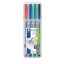Alkoholmentes marker készlet, OHP, 0,6 mm, STAEDTLER "Lumocolor® 316 F", 4 különböző szín