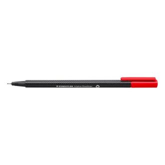 Tűfilc, 0,3 mm, STAEDTLER "Triplus 334", piros