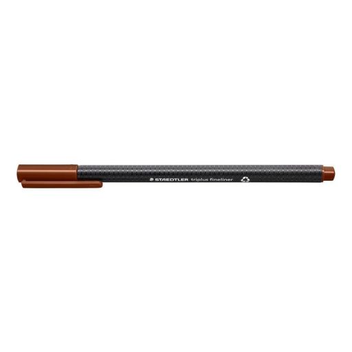 Tűfilc, 0,3 mm, STAEDTLER "Triplus 334", középbarna
