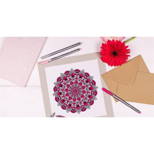 Tűfilc készlet feltekerhető tolltartóban vegyes színekben, 0,3 mm, STAEDTLER "Triplus® 334", 20 különböző szín