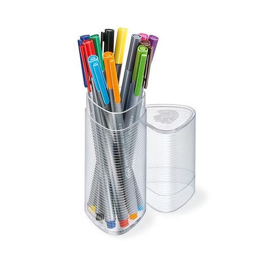 Tűfilc készlet, 0,3 mm, STAEDTLER "Triplus 334", 12 különböző szín