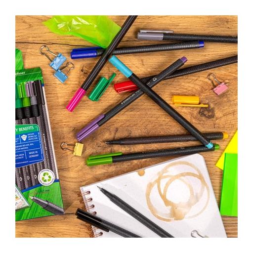 Tűfilc készlet, 0,3 mm, STAEDTLER "Triplus 334", 10 különböző szín