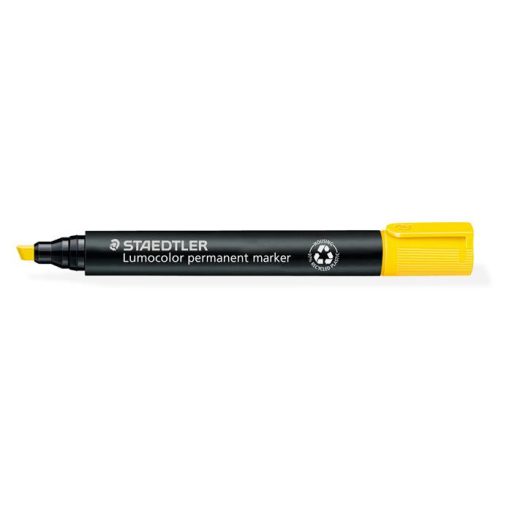 Alkoholos marker, 2-5 mm, vágott, STAEDTLER "Lumocolor® 350", sárga