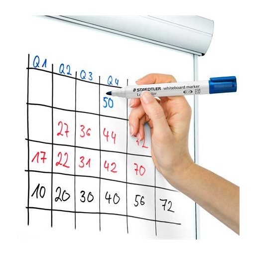 Táblamarker, 2 mm, kúpos, STAEDTLER "Lumocolor® 351", kék