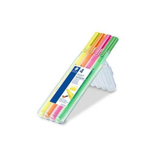 Szövegkiemelő készlet, 1-4 mm, STAEDTLER "Triplus 362", 4 különböző szín