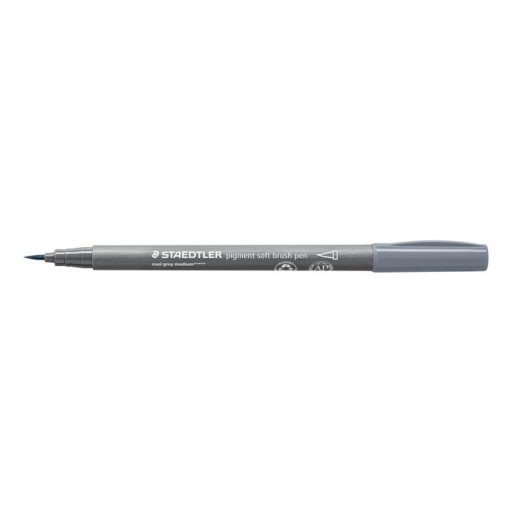Ecsetirón készlet, STAEDTLER "Pigment 372", 6 különböző fekete és szürke árnyalat