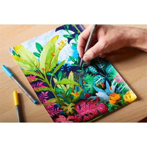 Filctoll, 1 mm, kúpos, 2 db, STAEDTLER® "Pigment pen 376", intenzív fekete