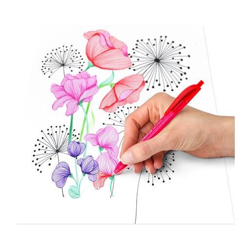 Golyóstoll, 1 mm, nyomógombos, STAEDTLER® "4230 M", 8 különböző szín