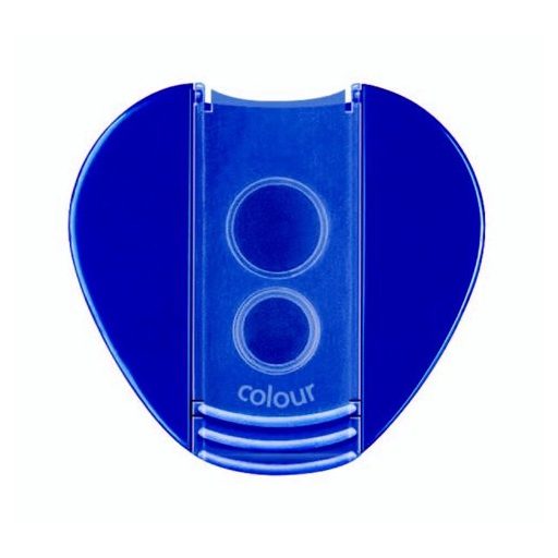 Hegyező, kétlyukú, tartályos, STAEDTLER "Noris 512 F", kék