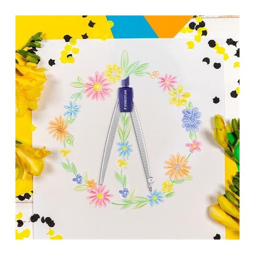 Körző készlet, precíziós, 3 darabos, STAEDTLER "Noris 550 01/02"