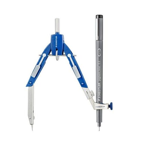 Körző készlet, precíziós, 4 darabos, STAEDTLER "Mars® comfort 552"