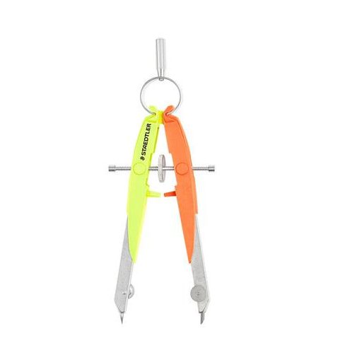 Körző készlet, precíziós, 2 darabos, STAEDTLER "Mars Comfort 556", neon sárga/narancs