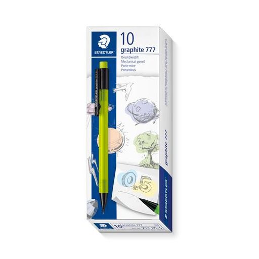 Nyomósirón, 0,5 mm, STAEDTLER "Graphite 777", zöld