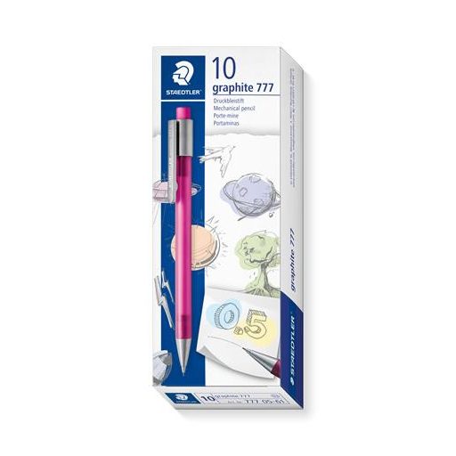 Nyomósirón, 0,5 mm, STAEDTLER "Graphite 777", magenta