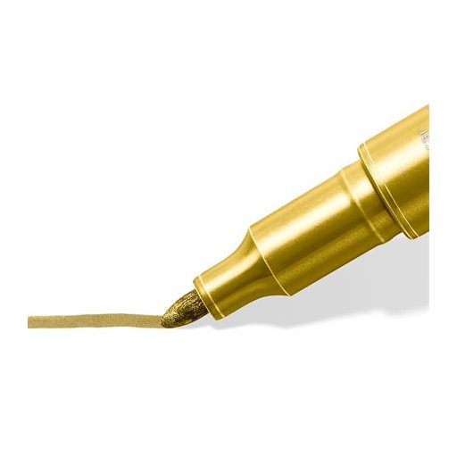 Dekormarker, 1-2 mm, kúpos, STAEDTLER "8323", arany