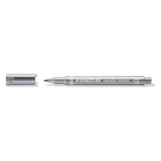   Dekormarker, 1-2 mm, kúpos, STAEDTLER "8323", ezüst
