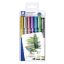 Dekormarker, 1-2 mm, kúpos, STAEDTLER "8323", 6 különböző metál szín, ajándék fekete tusfilccel