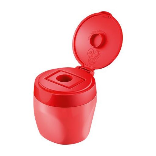 Színes ceruza készlet asztali tartóban, kerek, vastag, STABILO "Woody 3 in 1", 15 különböző szín, hegyezővel