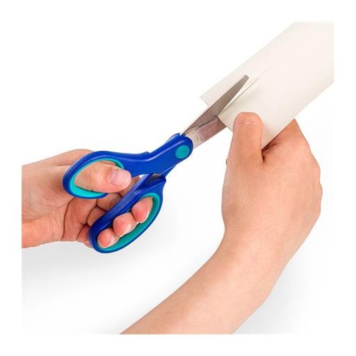 Olló, iskolai, 14 cm, balkezes, STAEDTLER "Noris 965", kék