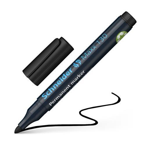 Alkoholos marker, 1-3 mm, kúpos, SCHNEIDER "Maxx 130", fekete