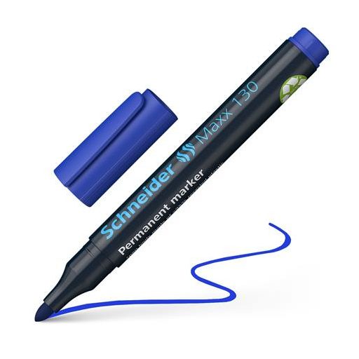 Alkoholos marker, 1-3 mm, kúpos, SCHNEIDER "Maxx 130", kék