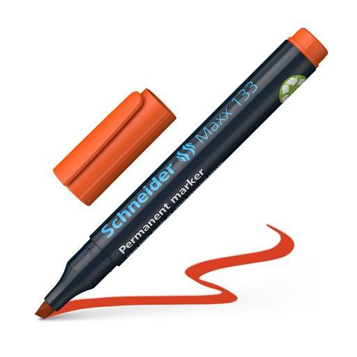 Alkoholos marker, 1-4 mm, vágott, SCHNEIDER "Maxx 133", narancssárga
