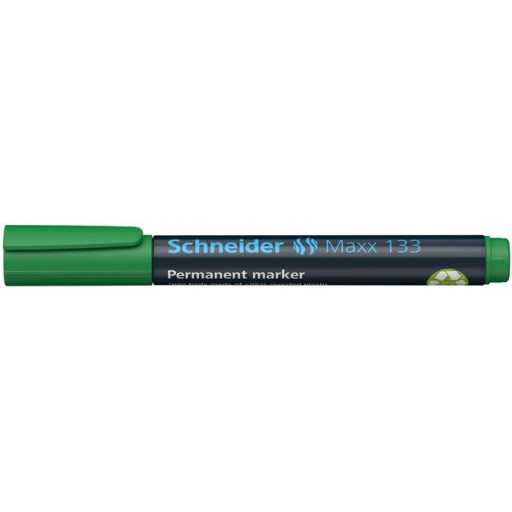 Alkoholos marker, 1-4 mm, vágott, SCHNEIDER "Maxx 133", zöld
