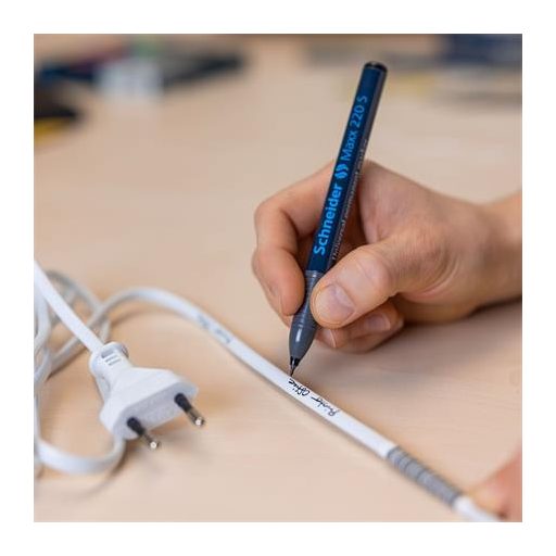 Alkoholos marker, OHP, 0,4 mm, SCHNEIDER "Maxx 220 S", piros