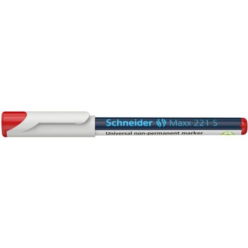 Alkoholmentes marker, OHP, 0,4 mm, SCHNEIDER "Maxx 221 S", piros