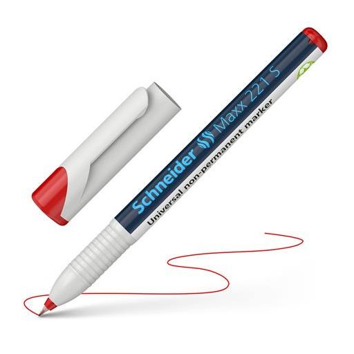 Alkoholmentes marker, OHP, 0,4 mm, SCHNEIDER "Maxx 221 S", piros