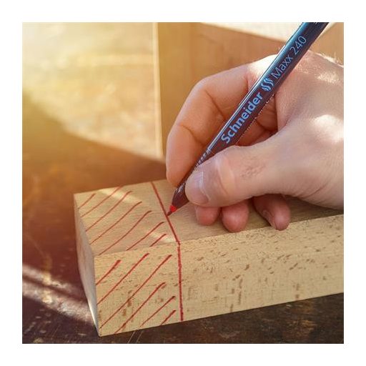 Alkoholos marker, 1-2 mm, kúpos, SCHNEIDER "Maxx 240", fekete