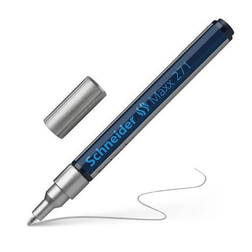 Lakkmarker, 1-2 mm, SCHNEIDER "Maxx 271", ezüst