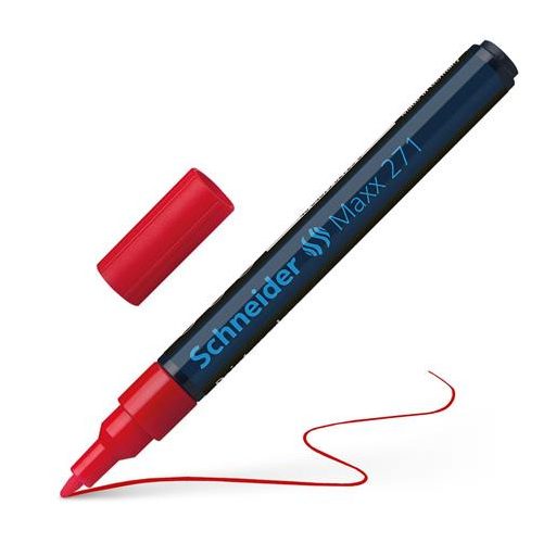 Lakkmarker, 1-2 mm, SCHNEIDER "Maxx 271", piros