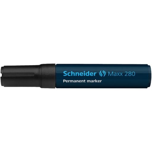 Alkoholos marker, 4-12 mm, vágott, SCHNEIDER "Maxx 280", fekete
