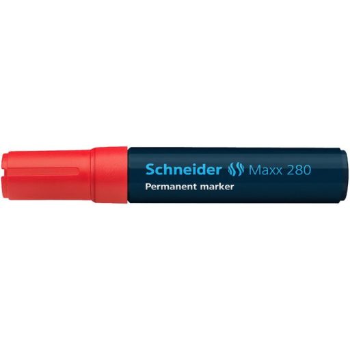 Alkoholos marker, 4-12 mm, vágott, SCHNEIDER "Maxx 280", piros