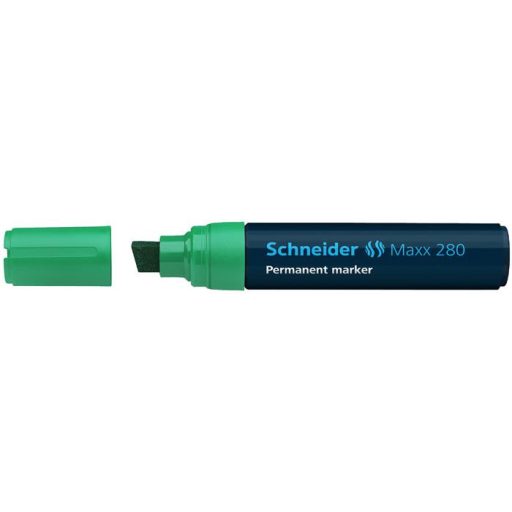 Alkoholos marker, 4-12 mm, vágott, SCHNEIDER "Maxx 280", zöld