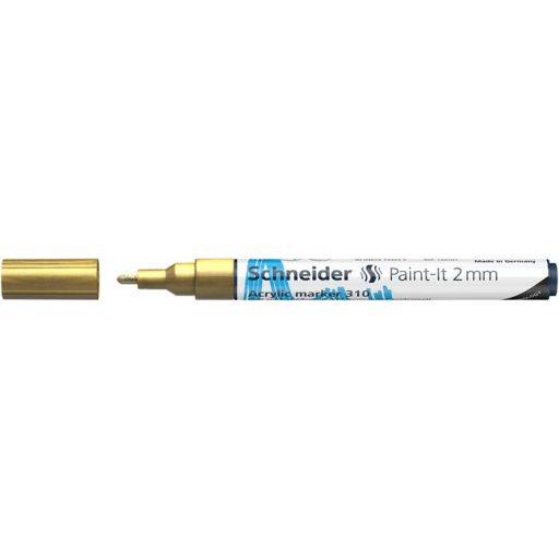 Dekormarker, akril, 2 mm, SCHNEIDER "Paint-It 310", arany